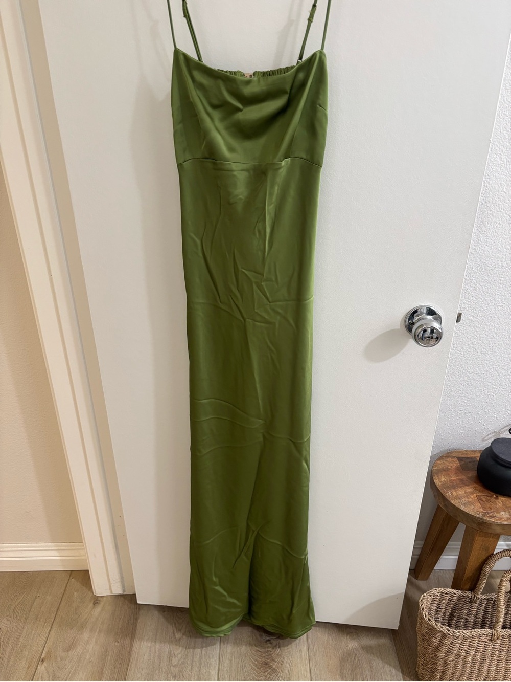 Abercrombie and fitch Olive Green Slip Maxi Dress